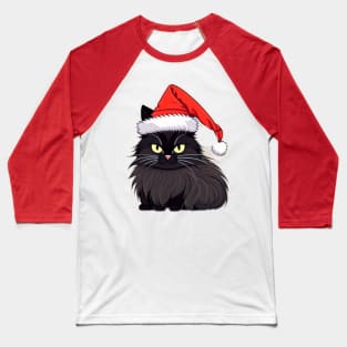 Holiday Whiskers Santa Paws Baseball T-Shirt